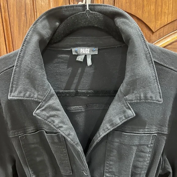 Paige Short Sleeve Black Jumpsuit Size 6 - Picture 7 of 12